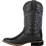Leren Cowboy Boots met Borduurwerk en Hoge Schacht