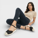 Dames Espadrille Sandalen met Enkelband