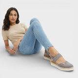 Dames Espadrille Sandalen met Gesloten Neus