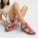 Dames Sandalen met Sleehak en Kruisbanden