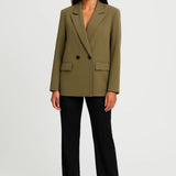 Elegante Blazer met Dubbele Knopen en Getailleerde Pasvorm