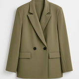Elegante Blazer met Dubbele Knopen en Getailleerde Pasvorm