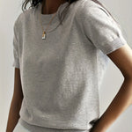 Casual dames T-shirt met korte mouwen, perfect voor de lente en dagelijkse outfits.