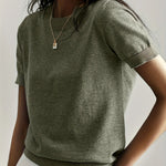 Casual dames T-shirt met korte mouwen, perfect voor de lente en dagelijkse outfits.