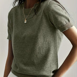 Casual dames T-shirt met korte mouwen, perfect voor de lente en dagelijkse outfits.