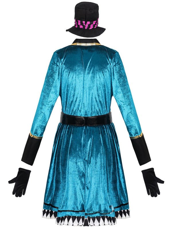 Halloween mini jurk – magiër/heks kostuum voor dames, comfortabele pasvorm met mysterieus en speels ontwerp, perfect voor Halloween en verkleedfeesten.