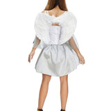 Halloween mini jurk – gevleugelde donkere engel kostuum voor dames, comfortabele pasvorm met mysterieus en elegant ontwerp, perfect voor Halloween en verkleedfeesten.