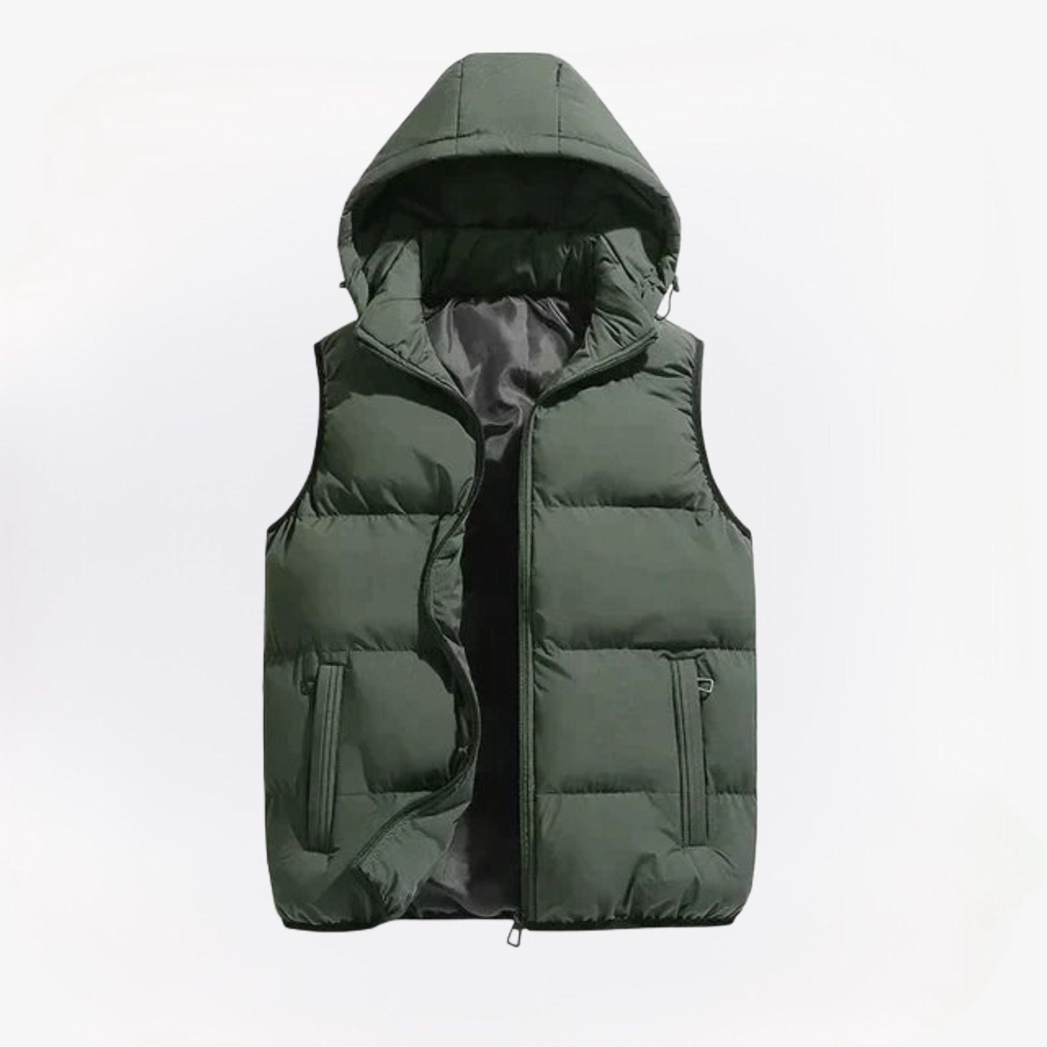 Haris heren bodywarmer met capuchon – lichtgewicht, waterafstotend en comfortabele pasvorm voor stijlvolle bescherming tegen wind en kou.
