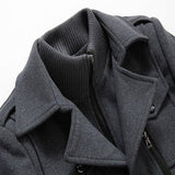 Lange herenjas met knoopsluiting voor herfst en winter