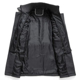 Lange herenjas met knoopsluiting voor herfst en winter