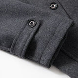 Lange herenjas met knoopsluiting voor herfst en winter