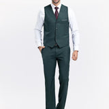 Heren slim fit set – stijlvol gilet en bijpassende broek, moderne pasvorm en hoogwaardige stof voor zakelijke en formele gelegenheden.