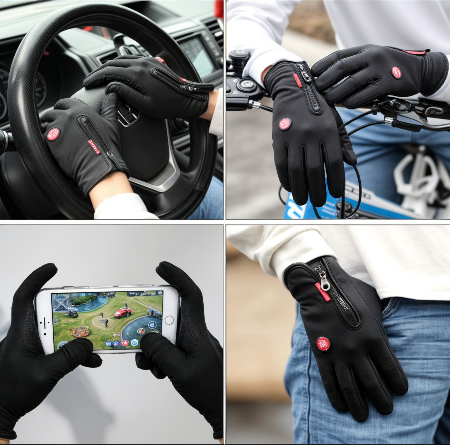 ThermoGrip winddichte handschoenen in diverse kleuren – warme voering, water- en windbestendig materiaal en comfortabele pasvorm voor winteractiviteiten.