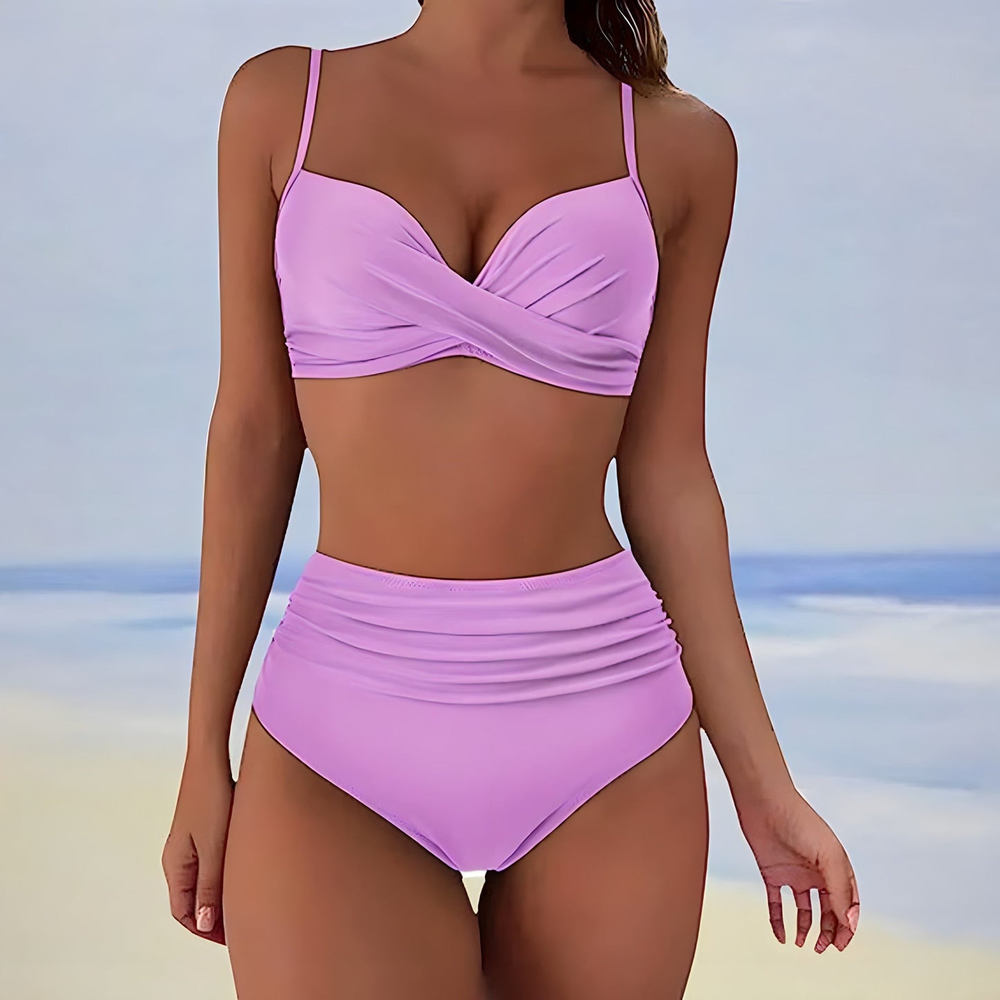 Stijlvolle bikini met hoge taille voor dames – Flatterend en vintage geïnspireerd ontwerp voor een perfecte pasvorm. Ideaal voor strand, vakantie of zwembad. Comfortabel en modieus met een klassieke uitstraling.