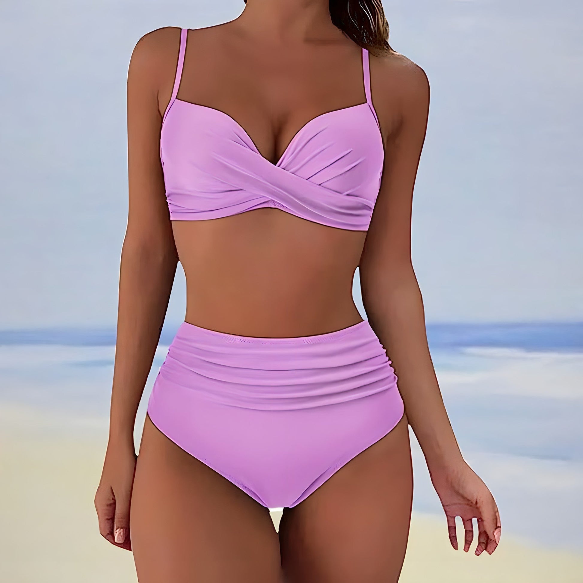 Stijlvolle bikini met hoge taille voor dames – Flatterend en vintage geïnspireerd ontwerp voor een perfecte pasvorm. Ideaal voor strand, vakantie of zwembad. Comfortabel en modieus met een klassieke uitstraling.