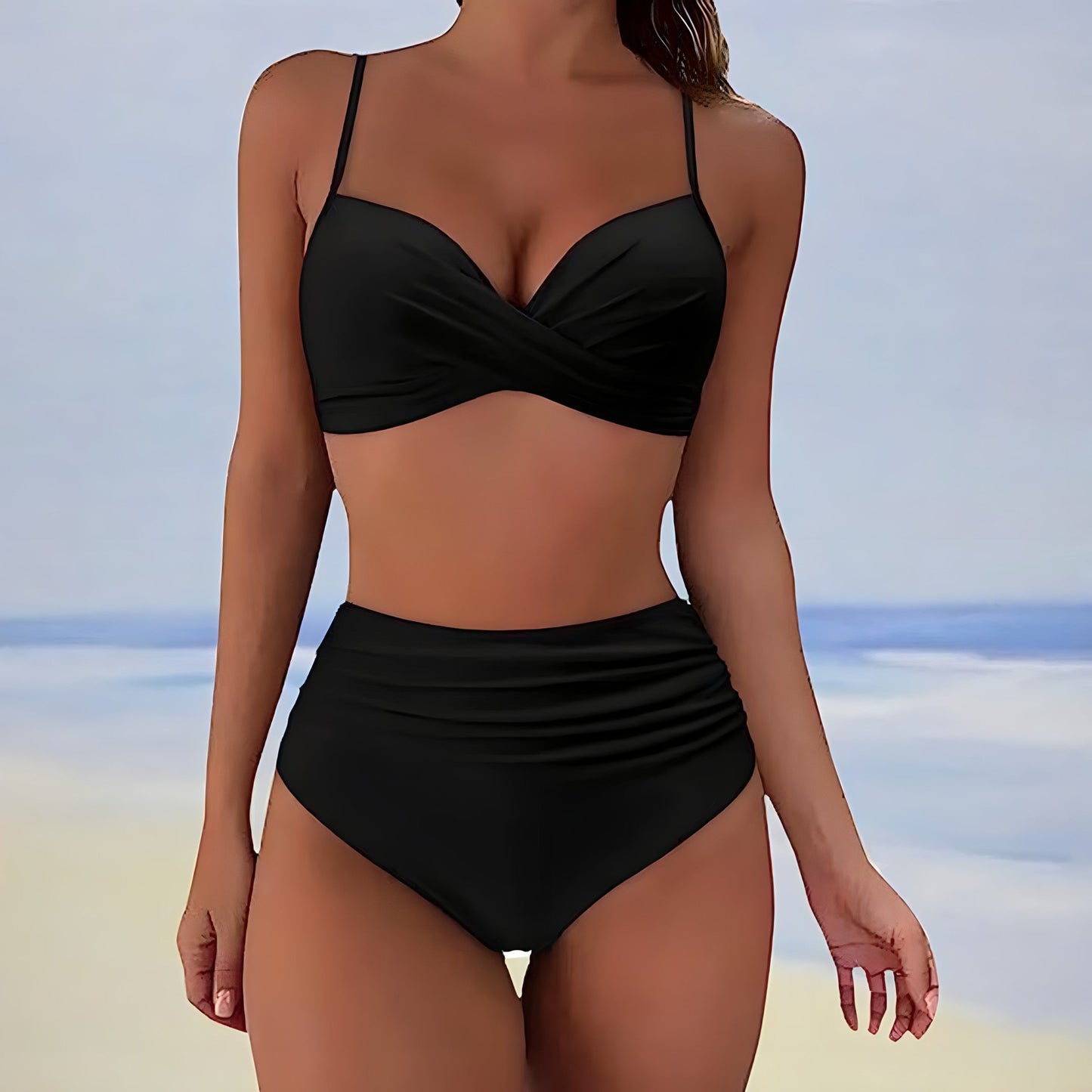 Stijlvolle bikini met hoge taille voor dames – Flatterend en vintage geïnspireerd ontwerp voor een perfecte pasvorm. Ideaal voor strand, vakantie of zwembad. Comfortabel en modieus met een klassieke uitstraling.