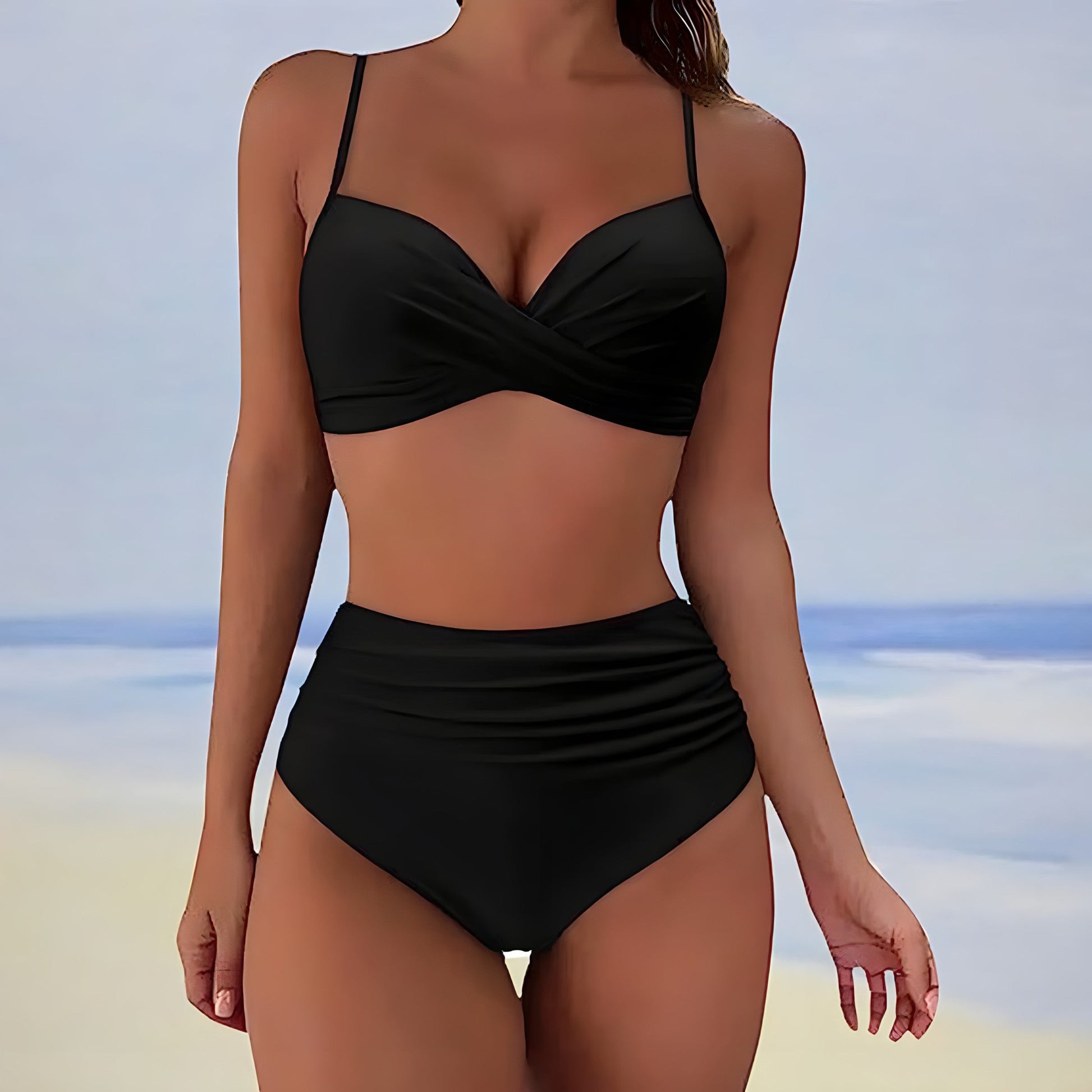 Stijlvolle bikini met hoge taille voor dames – Flatterend en vintage geïnspireerd ontwerp voor een perfecte pasvorm. Ideaal voor strand, vakantie of zwembad. Comfortabel en modieus met een klassieke uitstraling.
