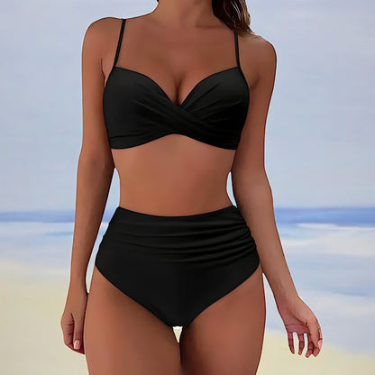 Stijlvolle bikini met hoge taille voor dames – Flatterend en vintage geïnspireerd ontwerp voor een perfecte pasvorm. Ideaal voor strand, vakantie of zwembad. Comfortabel en modieus met een klassieke uitstraling.