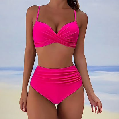 Stijlvolle bikini met hoge taille voor dames – Flatterend en vintage geïnspireerd ontwerp voor een perfecte pasvorm. Ideaal voor strand, vakantie of zwembad. Comfortabel en modieus met een klassieke uitstraling.