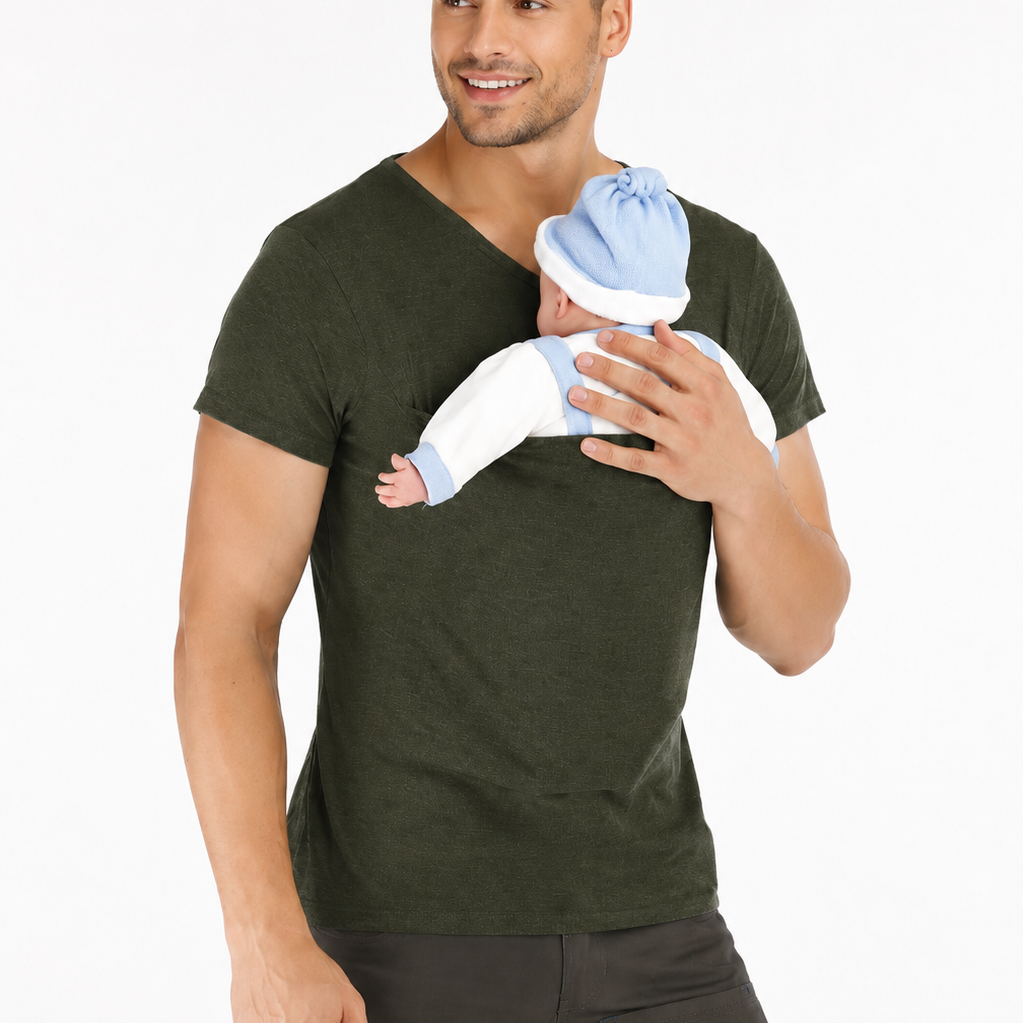 T-Shirt met Geïntegreerde Babydragerzak