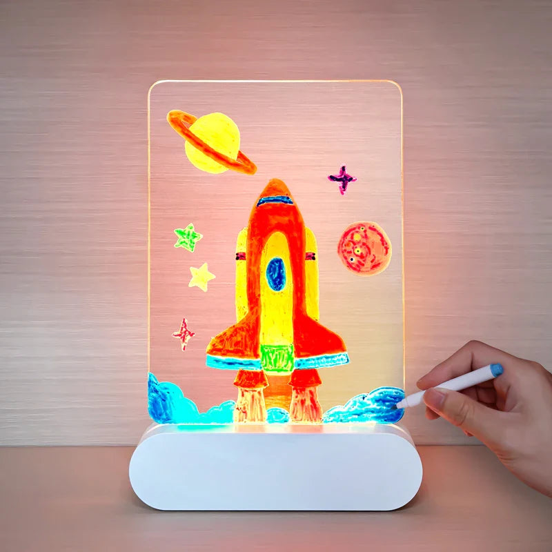 MagicSketch Montessori LED tekenbord – educatief speelgoed, herbruikbaar en stimuleert creativiteit, tekenen en fijne motoriek bij kinderen.