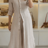 Maxi Blousejurk met Knoopsluiting
