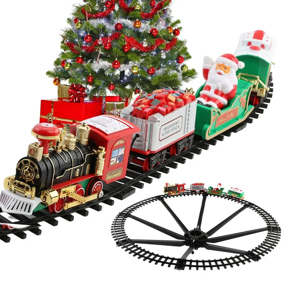 SantaTrain kinder kersttrein – kleurrijk en duurzaam speelgoed, stimuleert creatief spel en brengt feestelijke kerstsfeer in huis.