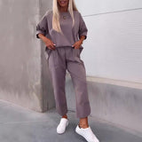 Tweedelige Set met Oversized Top en Enkelbroek
