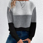 Trendy gebreide damestrui – model 'Evora' in een stijlvol patroon, ideaal voor herfst en winter.