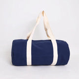 Canvas barrel bag met afneembare schouderband