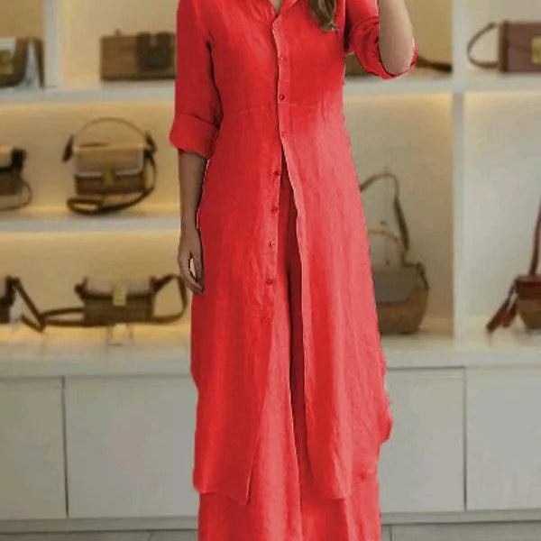 Maxi Blousejurk met Knoopsluiting