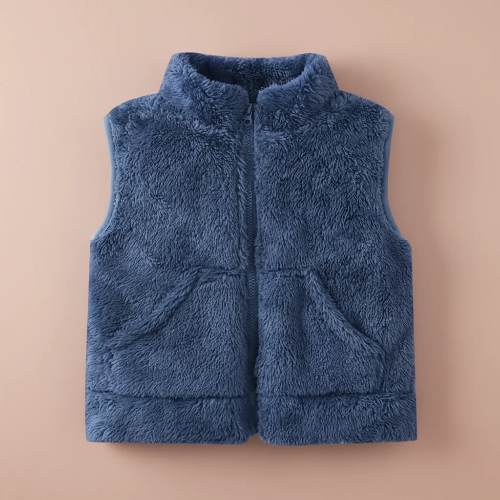 LittleComfy kinder vest met verdikte fleecevoering – warme, zachte stof, comfortabele pasvorm en perfect voor knusse en actieve dagen.
