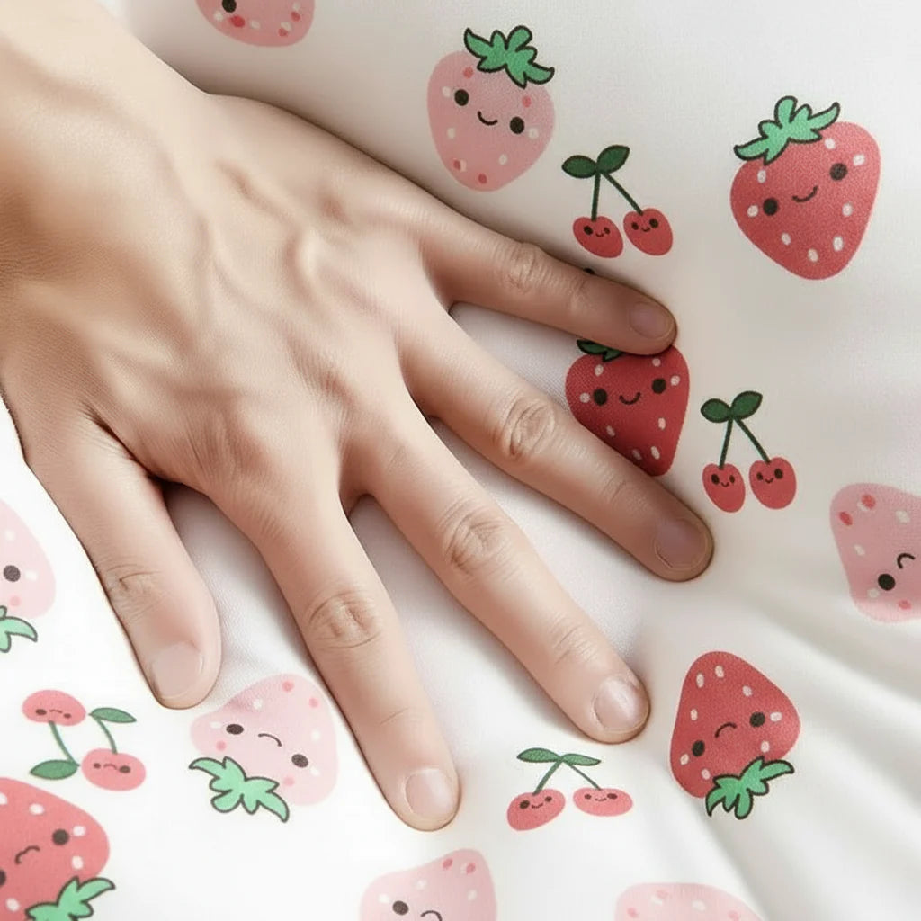 CuddleNest katoenen babywikkeldeken – zachte, ademende stof, ideale pasvorm voor veilig inbakeren en comfortabel slapen.