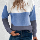Trendy gebreide damestrui – model 'Evora' in een stijlvol patroon, ideaal voor herfst en winter.
