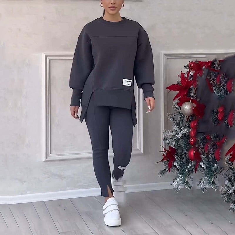 Tweedelige Lounge Set met Oversized Sweatshirt en Legging