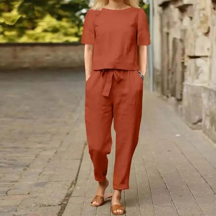 Tweedelige Set met Top en Enkelbroek
