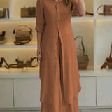 Maxi Blousejurk met Knoopsluiting