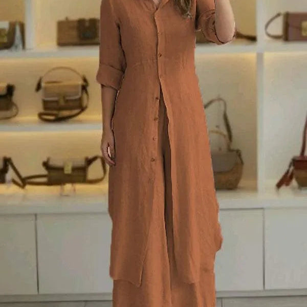Maxi Blousejurk met Knoopsluiting