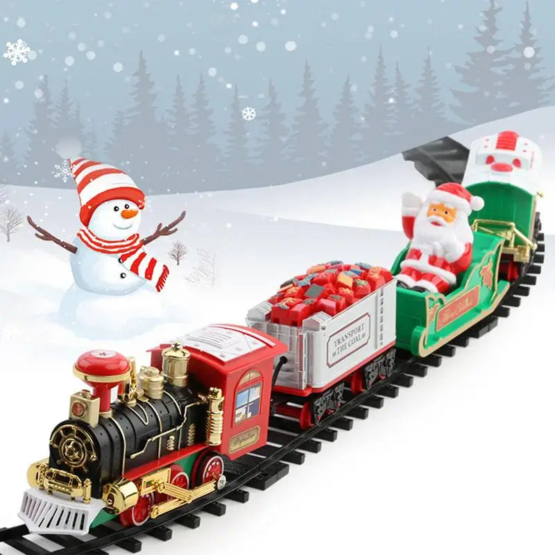 SantaTrain kinder kersttrein – kleurrijk en duurzaam speelgoed, stimuleert creatief spel en brengt feestelijke kerstsfeer in huis.