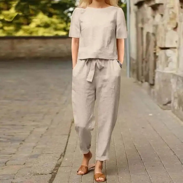 Tweedelige Set met Top en Enkelbroek