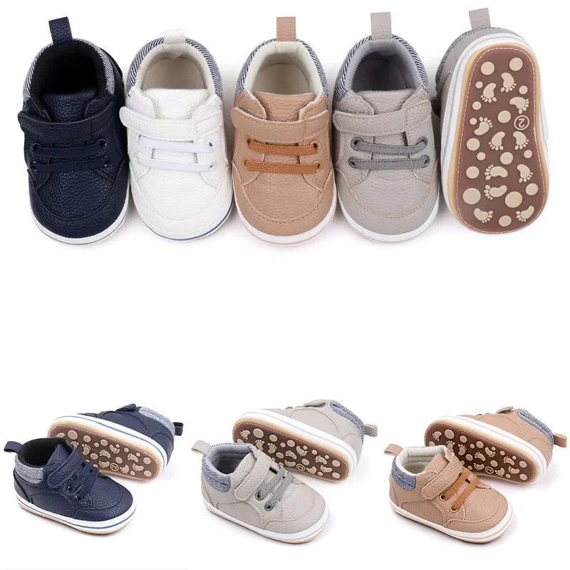 FirstStep baby schoentjes – zachte, comfortabele en duurzame babyschoenen die voetjes beschermen en bewegingsvrijheid stimuleren.