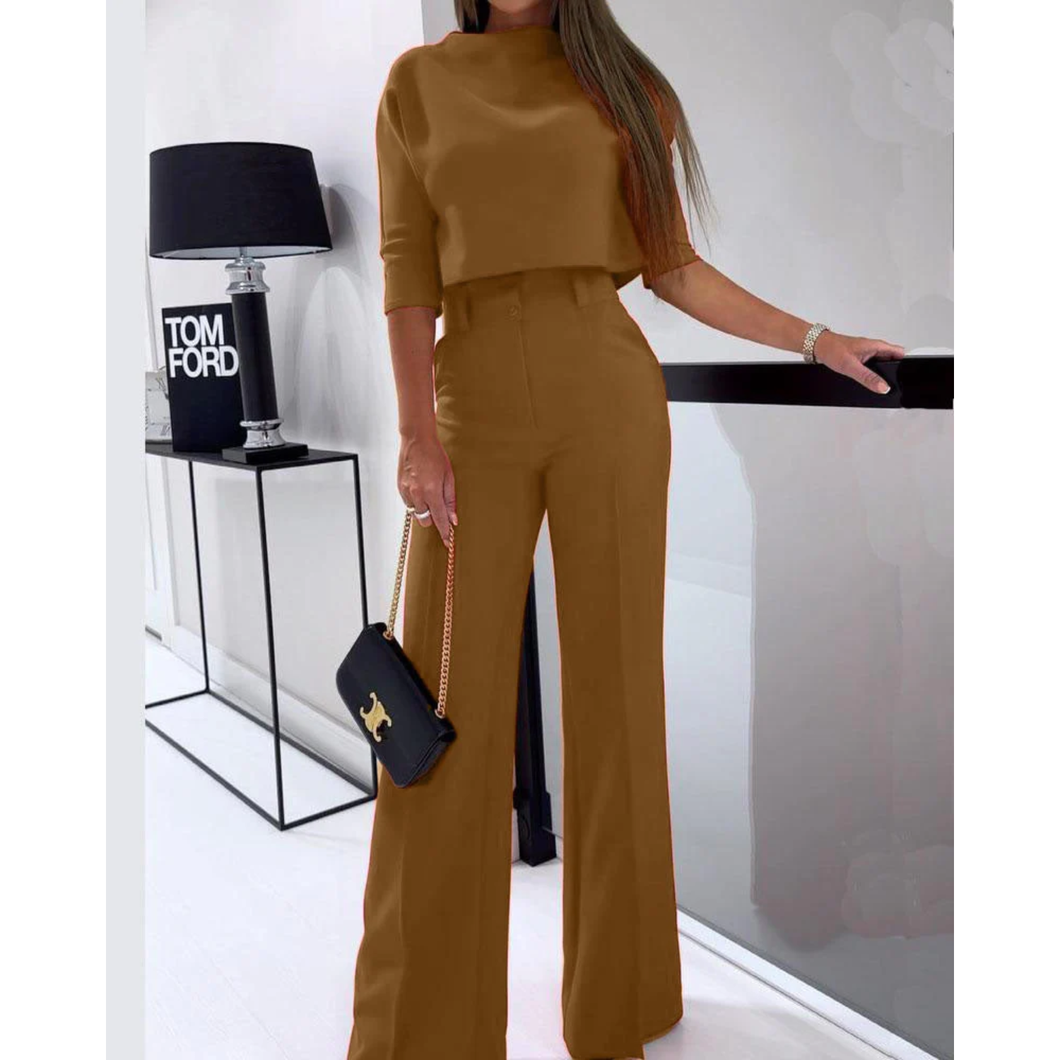 Tweedelige Set met Top en Wijde Broek