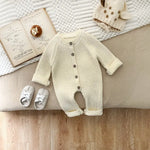 CuddleKnit gebreide babyromper van zachte en comfortabele stof – warme en knusse outfit voor dagelijks gebruik en een zorgeloze pasvorm.