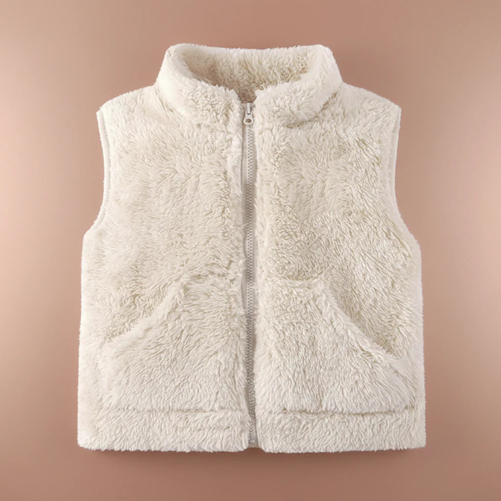 LittleComfy kinder vest met verdikte fleecevoering – warme, zachte stof, comfortabele pasvorm en perfect voor knusse en actieve dagen.