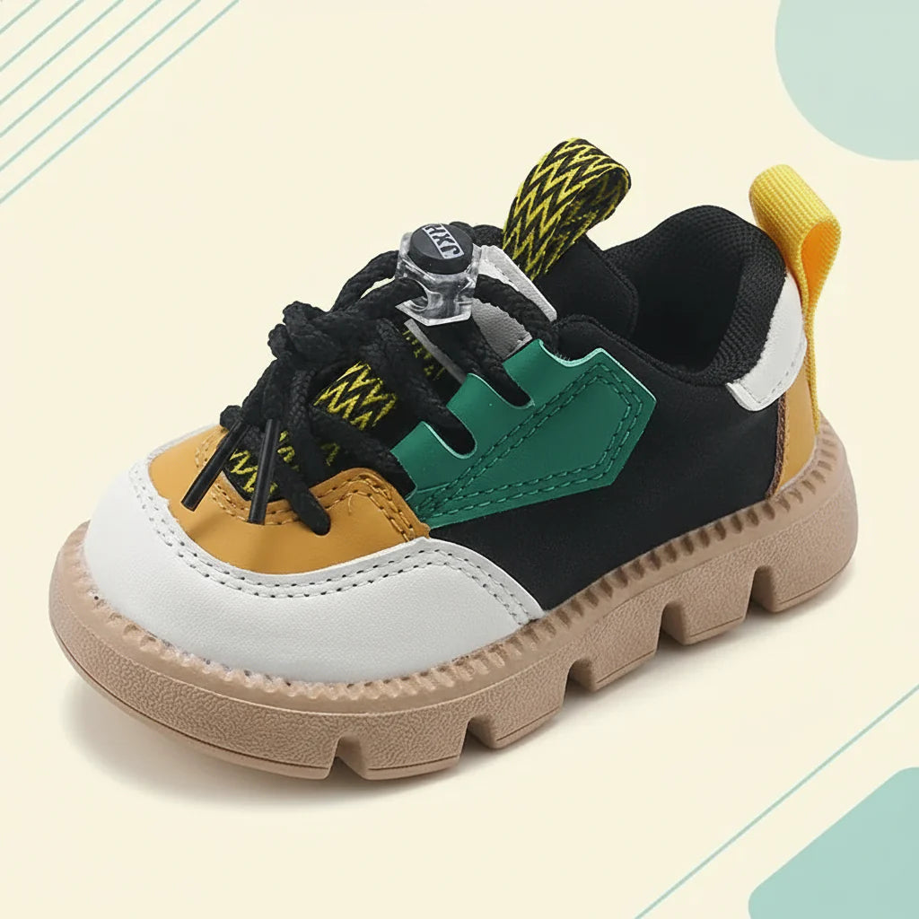 FlexiRun kindersneakers met dikke zool – stoere en comfortabele sportschoenen voor kinderen, ademend en lichtgewicht design, ideaal voor dagelijks gebruik.