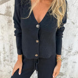 Gebreide Tweedelige Set met Vest en Broek