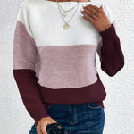Trendy gebreide damestrui – model 'Evora' in een stijlvol patroon, ideaal voor herfst en winter.