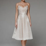Elegante Midi Jurk met Kantdetails