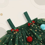 LittleStar magische kerstjurk voor meisjes – feestelijke jurk van zachte, comfortabele stof met glinsterende details, perfect voor kerst en speciale gelegenheden.