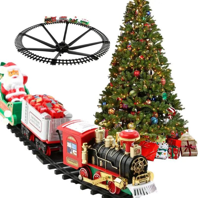 SantaTrain kinder kersttrein – kleurrijk en duurzaam speelgoed, stimuleert creatief spel en brengt feestelijke kerstsfeer in huis.